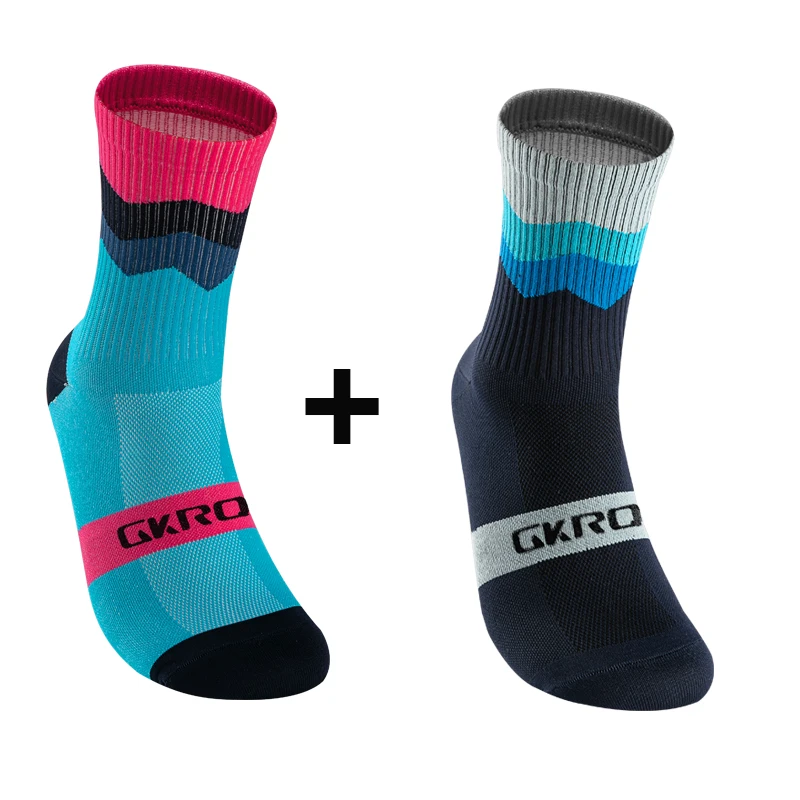 2 쌍 전문 사이클링 양말 통기성 도로 자전거 양말 남성 여성 야외 스포츠 레이싱 e 압축 사이클링 여성용