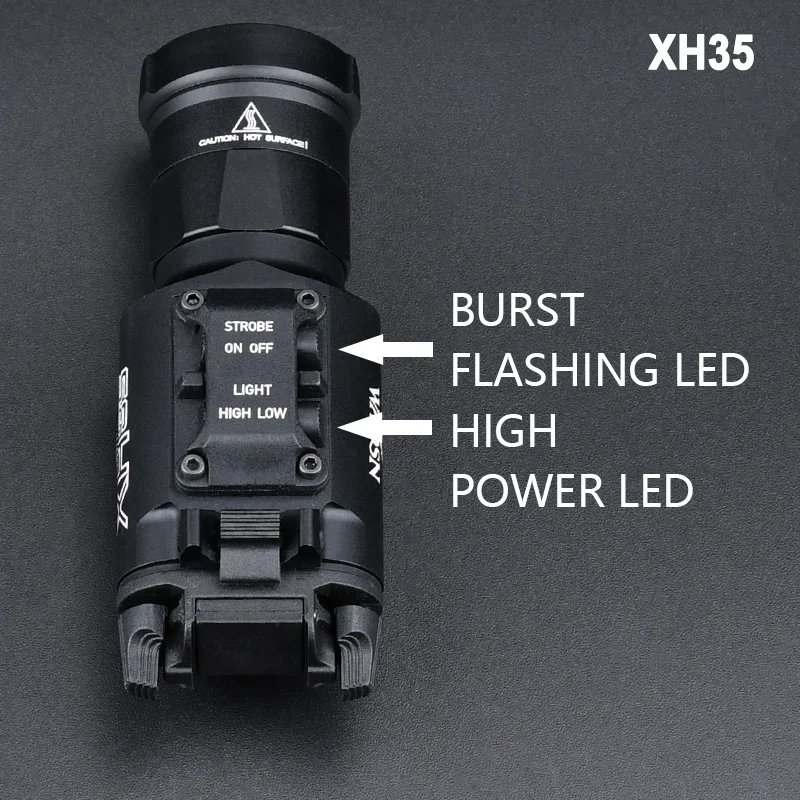 전술 Surefir X300 X300U 울트라 X300V XH35 금속 권총 총 스트로브 LED 라이트 맞는 20mm 레일 Airsoft 교수형 사냥 손전등