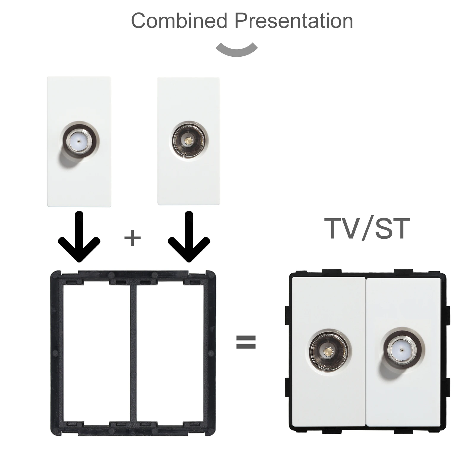 BSEED 유리 프레임 TV/ST/USB 소켓 유형-C EU 소켓 CAT5 RJ45 HDMI 소켓 기능 부품 1/2Way 기계식 버튼 스위치 부품