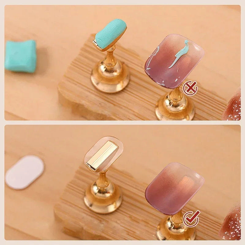 300Pcs 손톱 팁 홀더에 대 한 손톱 양면 접착 테이프 Traceless 투명 매니큐어 스트립 거짓 손톱 디스플레이 스탠드 도구