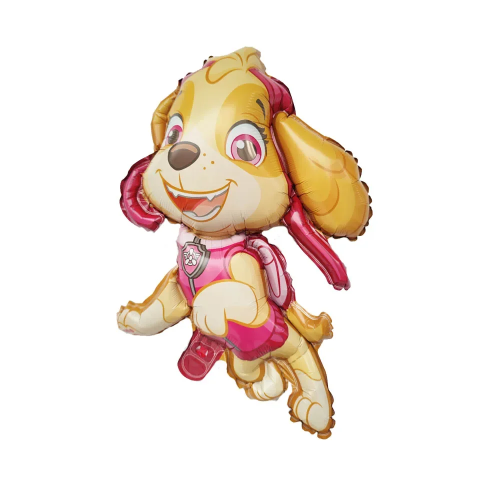 4pcs 발 순찰 테마 풍선 파티 장식 용품 구조 개 체이스 잔해 알루미늄 호일 풍선 어린이 생일 선물