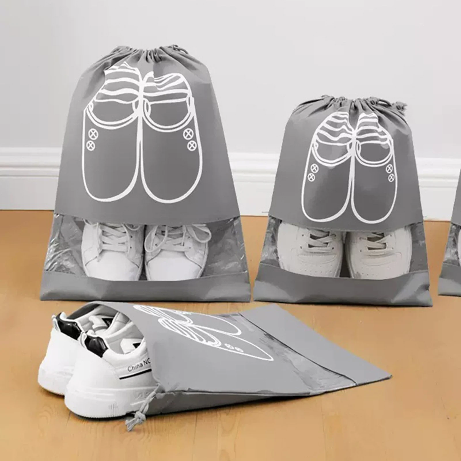 나일론 방수 Drawstring 보관 주머니 다기능 가방 내구성 신발 속옷 여행 스포츠 가방 여행을위한 Ditty 가방