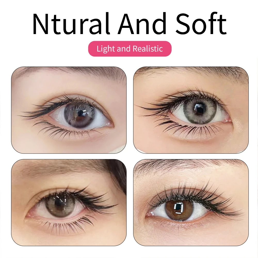 LAKANAKU 여우 눈 YY 모양 속눈썹 익스텐션 0.07mm, YY 속눈썹 섬모, 브라질 볼륨 소프트 인조 밍크 YY 속눈썹