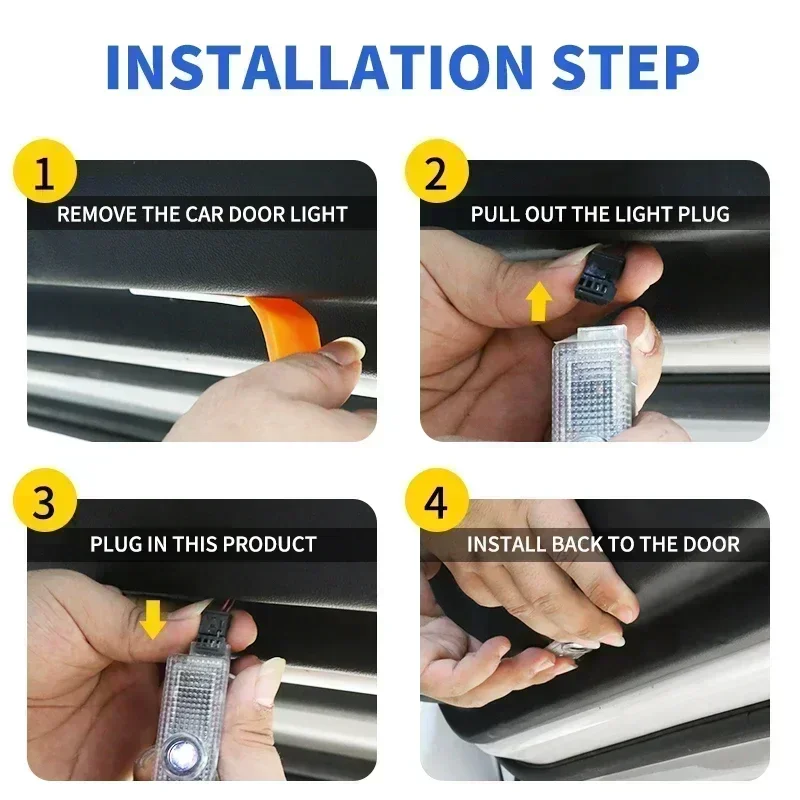 BMW 그룹 2/4Pcs 자동차 HD Led 문 환영 빛 BMW E90 E92 M3 E60 E61 E65 F01 F02 F10 F30 F48 G30 G38 X1 X2 X3 X4 X5 X6 X7 M