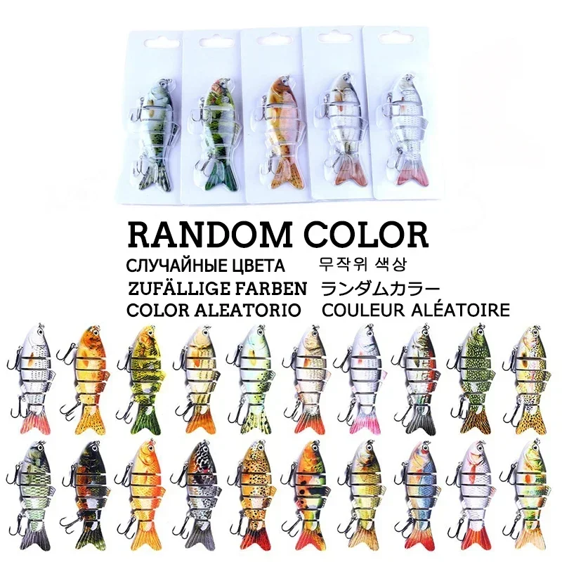 6 세그먼트 멀티 관절 낚시 미끼 싱킹 10cm/17.5g Swimbait 인공 Wobblers 크랭크베이트 하드 미끼 Pesca 태클 5/3/1Pcs