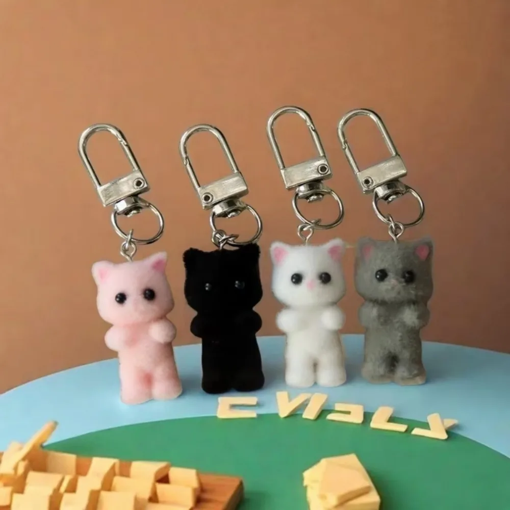 크리 에이 티브 아이디어 귀여운 몰려 들고 3 차원 새끼 고양이 키 체인, 만화 미니 인형 가방 펜던트 수제 DIY 쥬얼리 액세서리