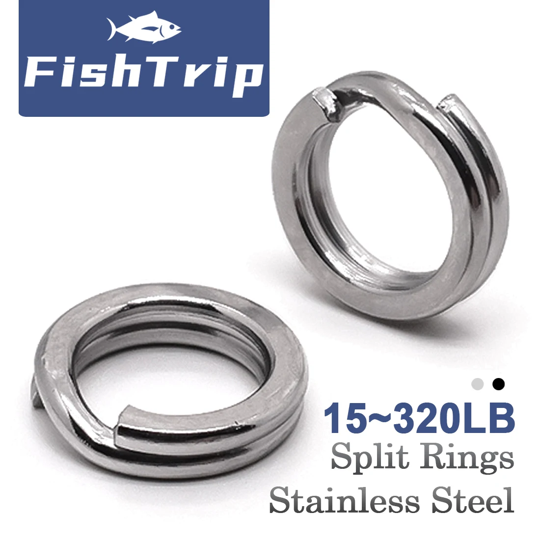 FishTrip 낚시 분할 링 30~200Pack 스테인레스 스틸 헤비 듀티 바닷물 루어 후크 낚시 커넥터 터미널 태클 title=FishTrip 낚시 분할 링 30~200Pack 스테인레스 스틸 헤비 듀티 바닷물 루어 후크 낚시 커넥터 터미널 태클