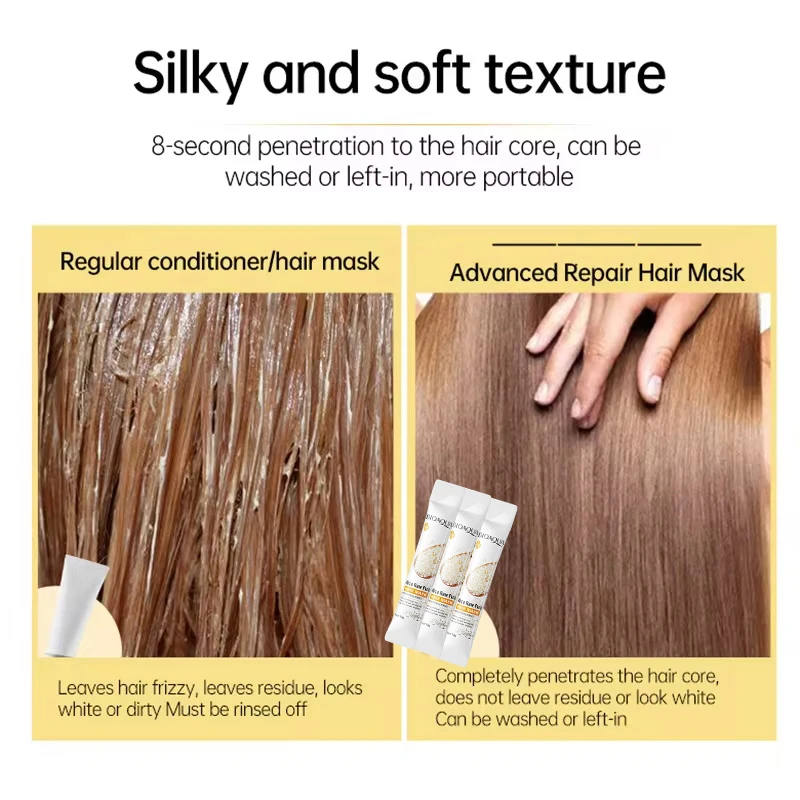 내추럴 리페어 프로페셔널 매직 헤어 마스크 건조함 방지 스플릿 엔드 수리 손상 곱슬머리 엉킴 5초 부드럽고 매끄러운 케어