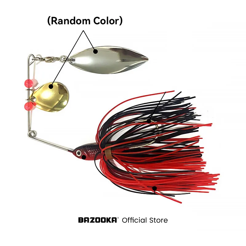 바주카포 15g 18g 스피너베이트 낚시 루어 와이어 미끼 금속 스피너 Buzzbait Swimbait Hook peche JIG Kit 스커트 For Bass Pike Winter