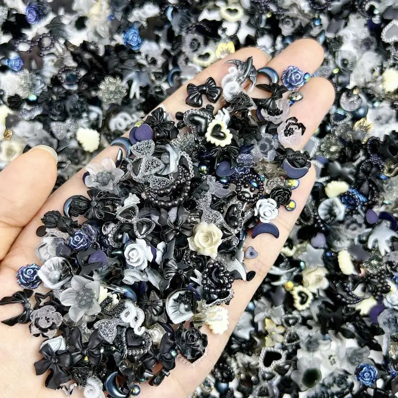 혼합 귀여운 만화 네일 참, 3D 송진 꽃 활 과일 네일 아트 장식, 매니큐어 DIY 전화 케이스 액세서리, 100 개 title=혼합 귀여운 만화 네일 참, 3D 송진 꽃 활 과일 네일 아트 장식, 매니큐어 DIY 전화 케이스 액세서리, 100 개 