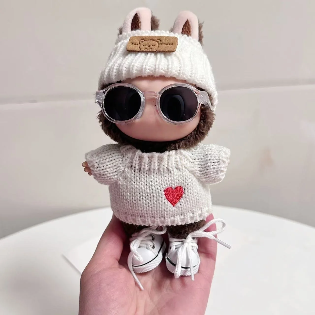 17cm 라푸푸 인형 의류 몬스터 복장 액세서리 앉아 파티 라푸푸 편지 모자 러브 스웨터 캐주얼 신발 title=17cm 라푸푸 인형 의류 몬스터 복장 액세서리 앉아 파티 라푸푸 편지 모자 러브 스웨터 캐주얼 신발 