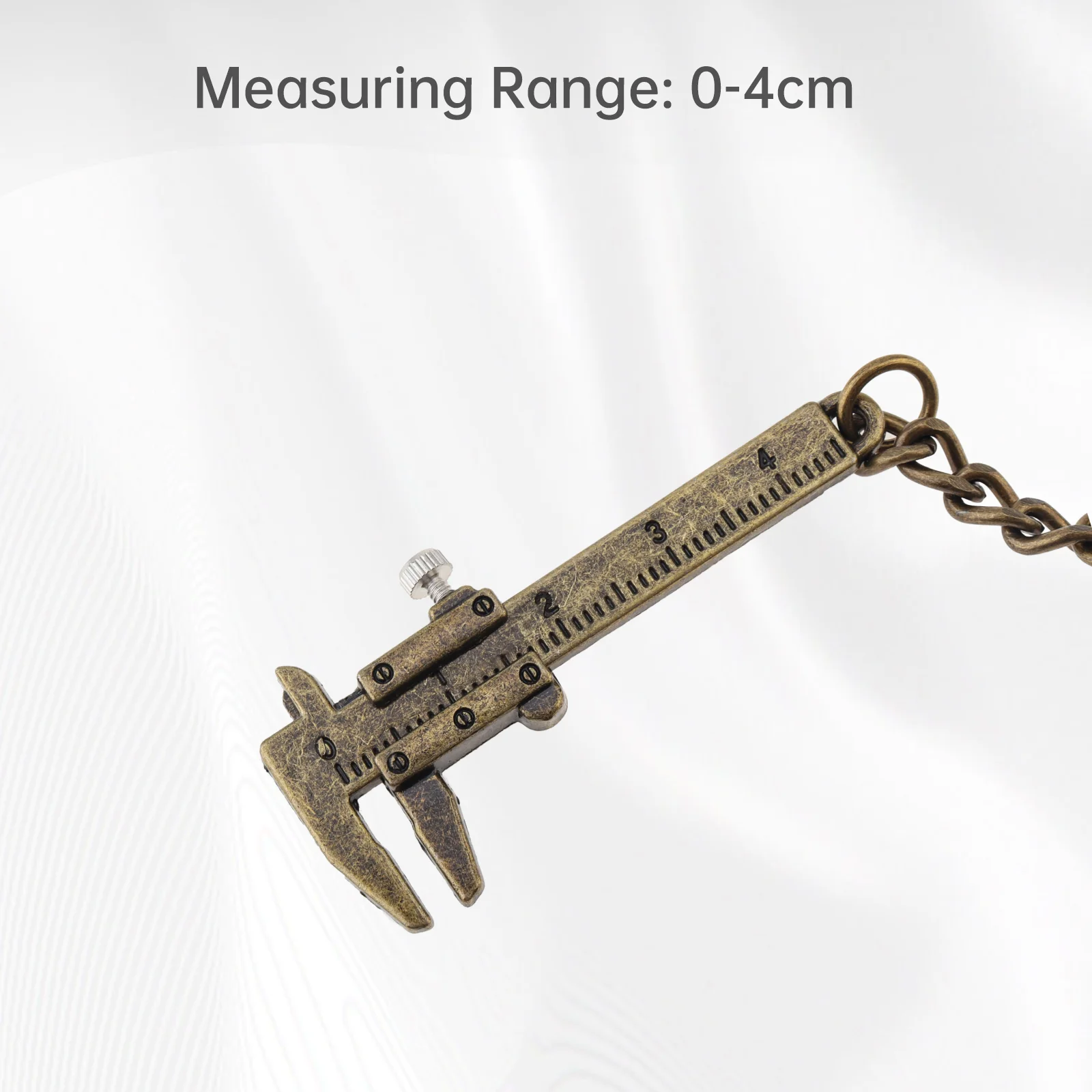 측정을 위한 체인 키체인 및 1mm 정확도를 갖춘 0-40mm 휴대용 미니 아연 합금 버니어 캘리퍼스