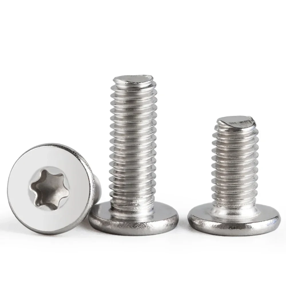 초박형 초저 플랫 웨이퍼 헤드 나사 디지털 볼트, 304 스테인리스 스틸 CM 6 로브 Torx, M1.6 M2 M2.5 M3 M4 M5 M6 M8, 10 개