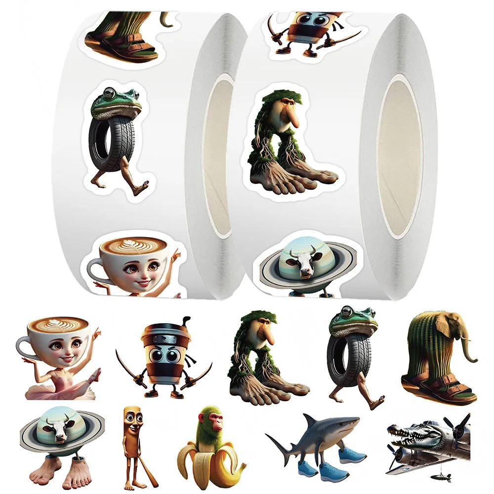 500pcs/Roll Tung Tung Sahur 이탈리아어 Brainrot AI Abstrac 씰링 스티커 DIY PVC 노트북 데칼 장식 Stiker 보상 선물 완구 title=500pcs/Roll Tung Tung Sahur 이탈리아어 Brainrot AI Abstrac 씰링 스티커 DIY PVC 노트북 데칼 장식 Stiker 보상 선물 완구 