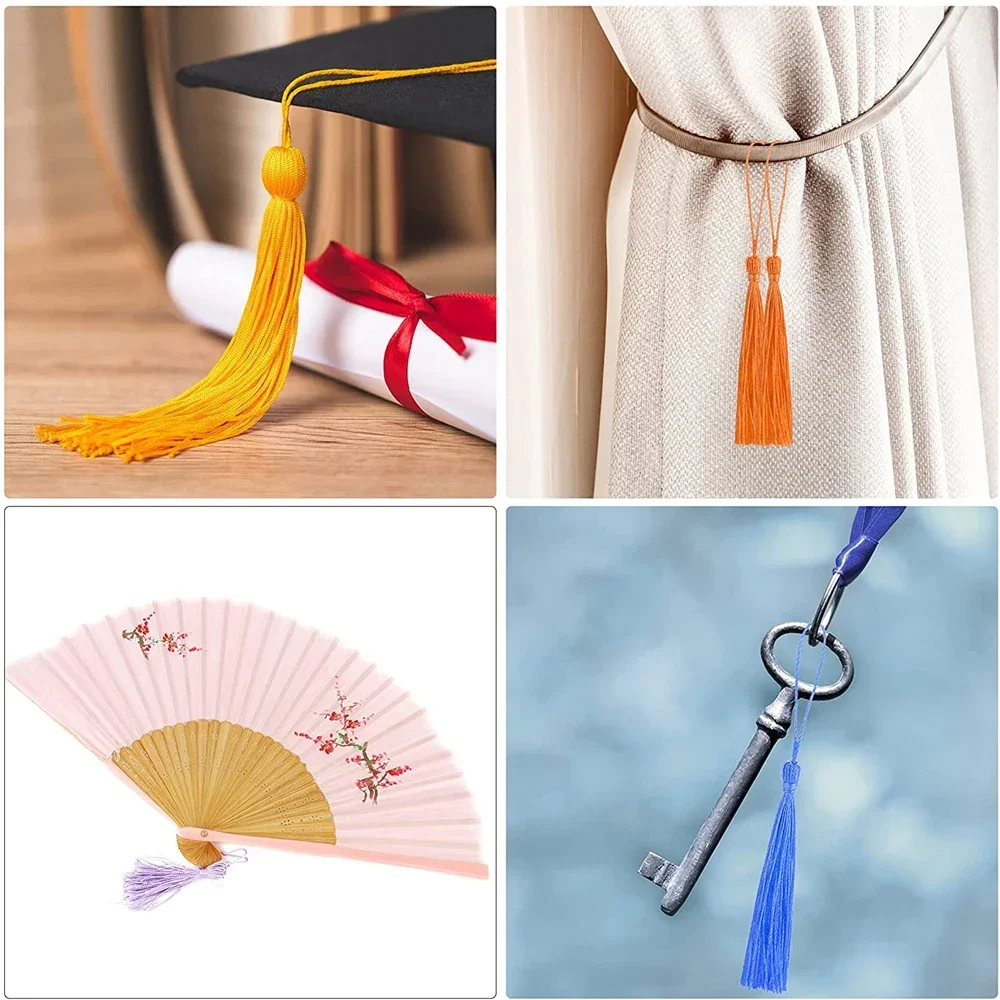 100 개/몫 13cm 술 실크 프린지 실키 치실 북마크 Tassels DIY 공예 보석에 대 한 미니 Tassels 기념품 북마크 만들기