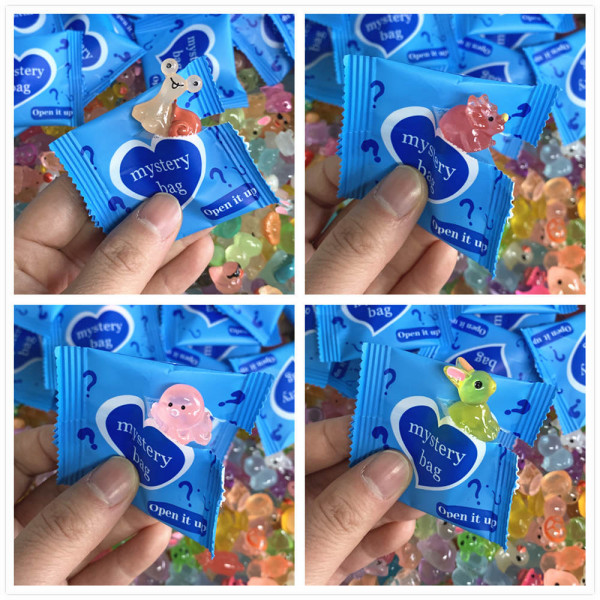 10/30/60PCS 서프라이즈 블라인드 가방 빛나는 동물 버섯 인형 화분에 심은 인형 집 요정 정원 장식을위한 소형 미스터리 가방