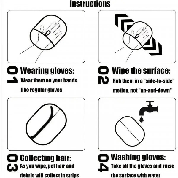 고양이 털 청소를 위한 애완동물 털 및 원사 장갑 이중 브러시 디자인을 재사용하여 가정의 편안함과 청결함을 향상시킬 수 있습니다.