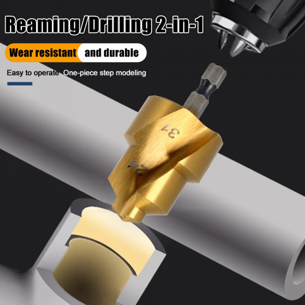 PPR 리프팅, 스텝 드릴 비트, 육각 생크 수도관 연결 도구 20/25/32/40/50/63mm, 풀 오픈 프로세스