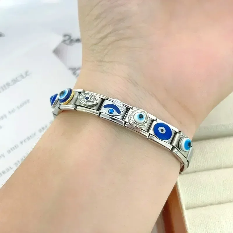 새로운 패션 오리지널 만화 동물 DIY 링크 핏 9mm 이탈리아 매력 탄성 모듈식 팔찌, 스테인레스 스틸 쥬얼리 선물