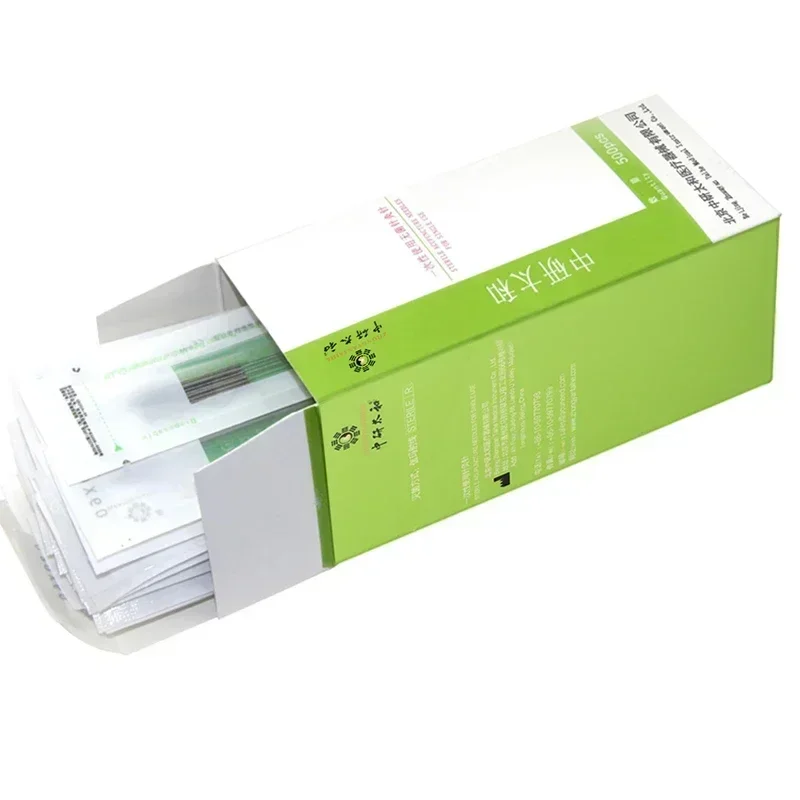 ZHONGYAN TAIHE 500/BOX 침술 바늘 날카로운 일회용 멸균 미용 마사지 바늘 튜브가있는 침술 5 년 유효성