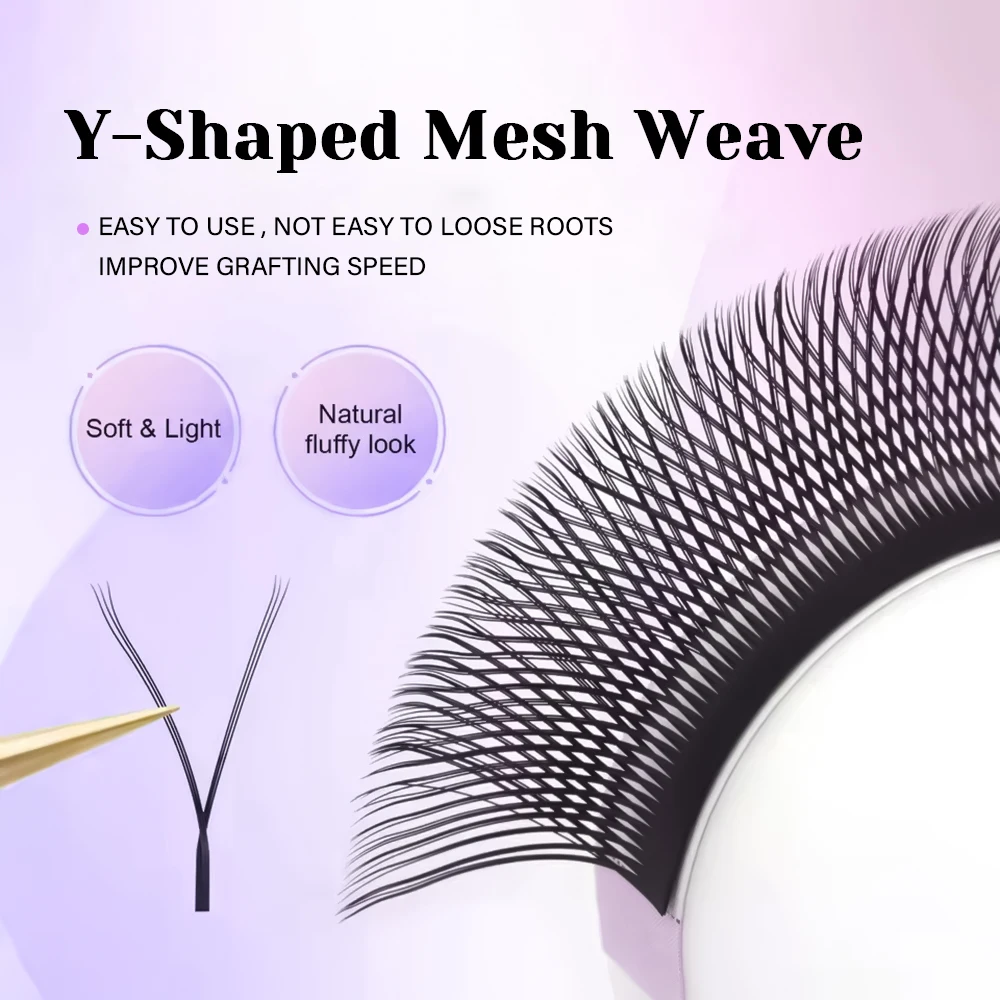 MASSCAKU U 모양 YY 가짜 속눈썹 8-15mm 믹스 C D 컬 더블 팁 속눈썹 확장 Hand-wen 개별 속눈썹 도매