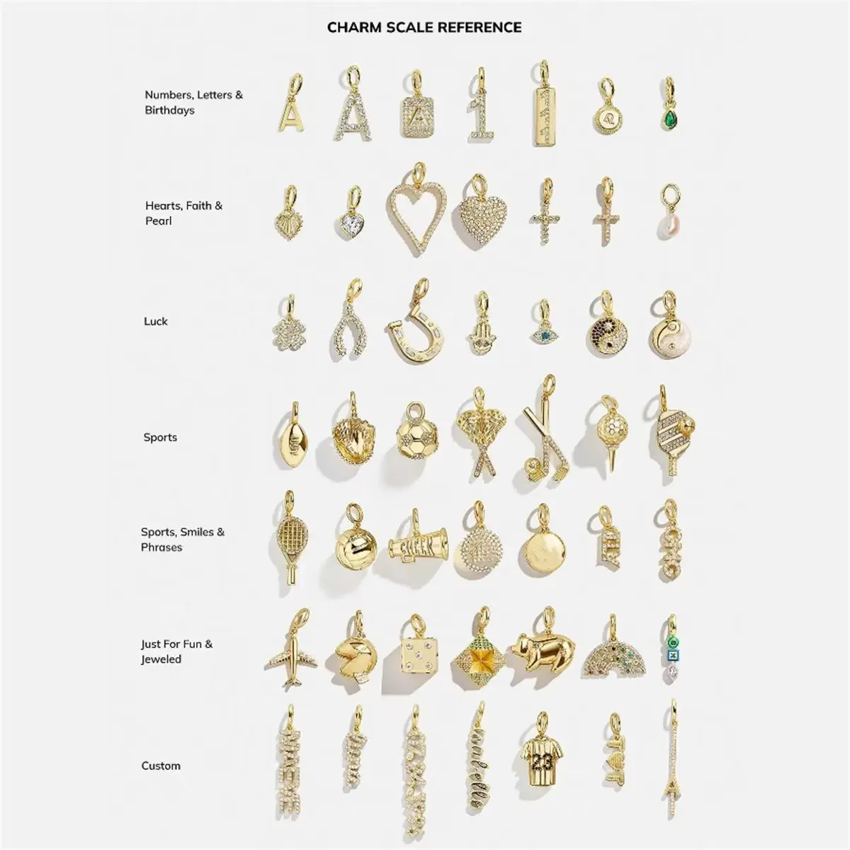 사랑, 음양, 비행기 글자, 웃는 얼굴, 말굽 펜던트, 금도금 및 색상 보존이 있는 작은 펜던트