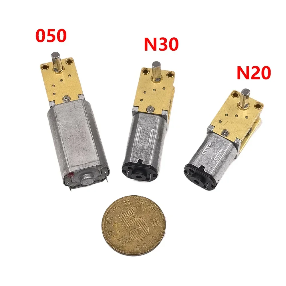 마이크로 050 N30 N20 웜기어 모터 DC3V-12V 6V 9V 4-762rpm 저속 모든 금속 기어 박스 엔진 직각 출력 샤프트