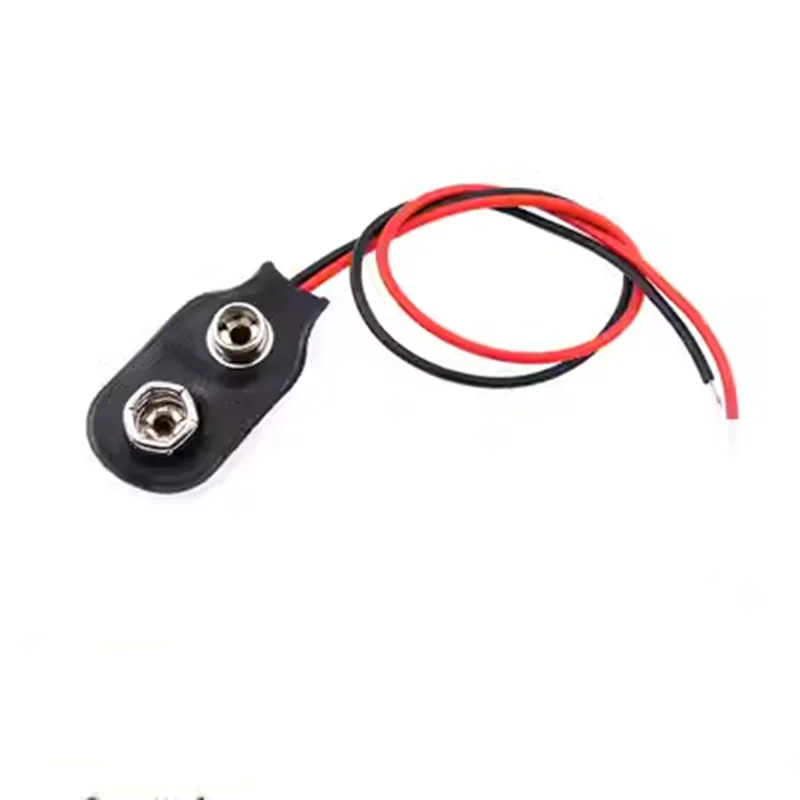 5개 9V 배터리 스냅 커넥터 클립 리드 와이어 홀더 길이 15cm