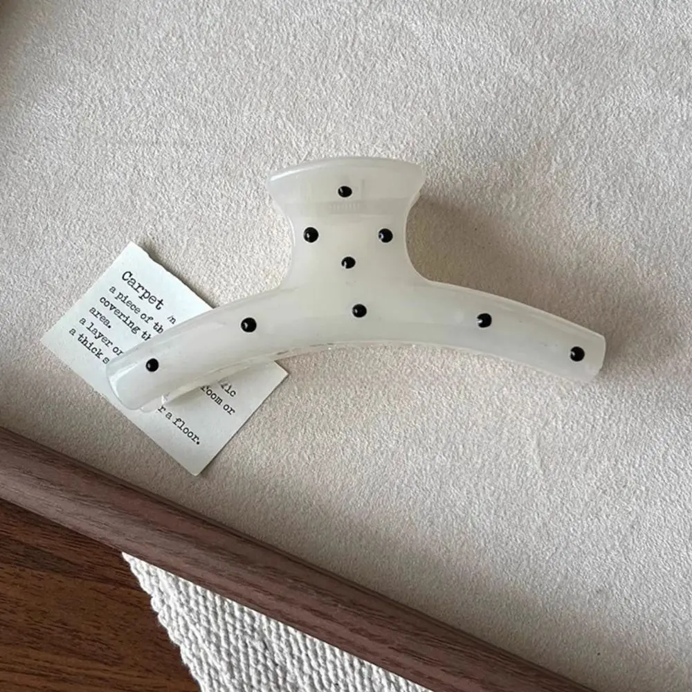 패션 리본 헤어 클립 귀여운 헤어핀 아크릴 물방울 무늬 헤어 집게 한국 스타일 큰 샤크 클립 큰 헤어 클로 소녀용