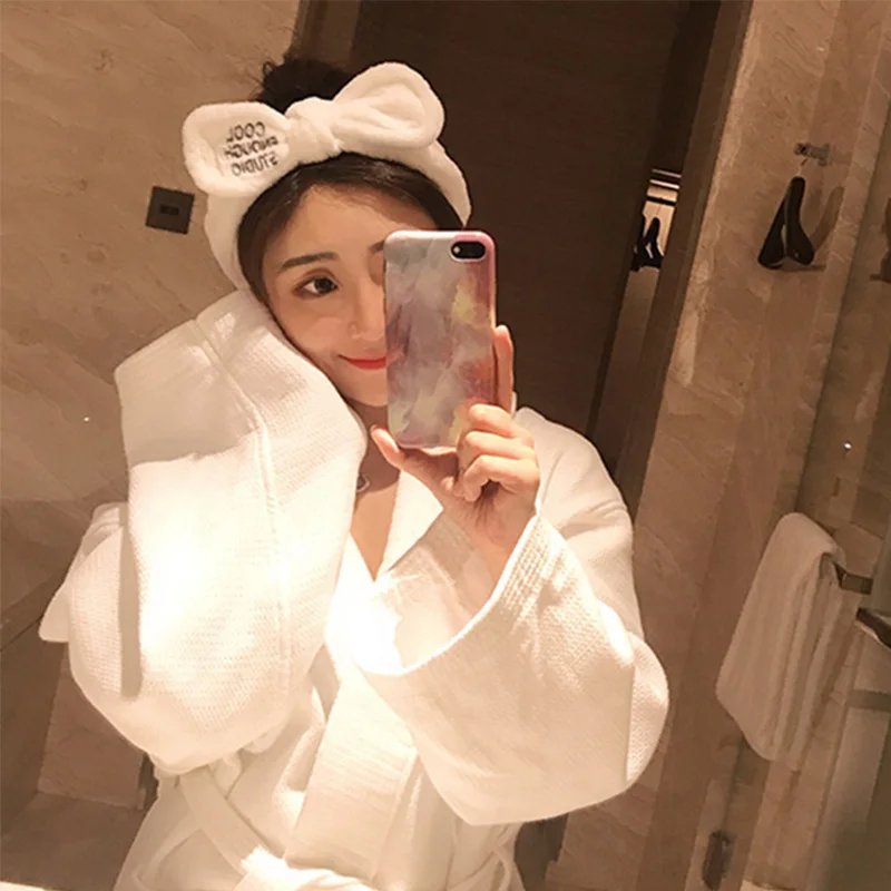 워시 페이스 헤어 홀더 헤어밴드, 부드럽고 따뜻한 코랄 플리스 보우 동물 귀 머리띠, 여성용 터번 패션 헤어 액세서리