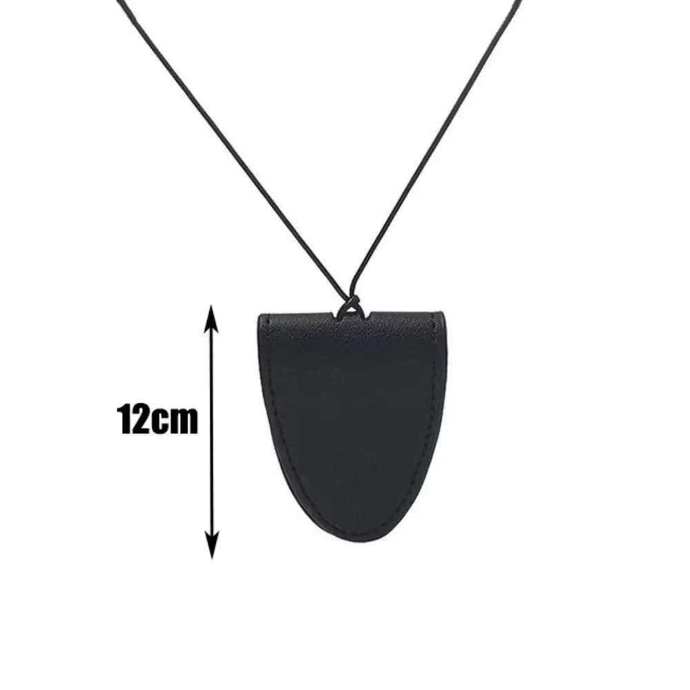 끈이 달린 PU 가죽 선글라스 보관 가방 단색 ​​선글라스 주머니 내구성이 뛰어난 휴대용 교수형 선글라스