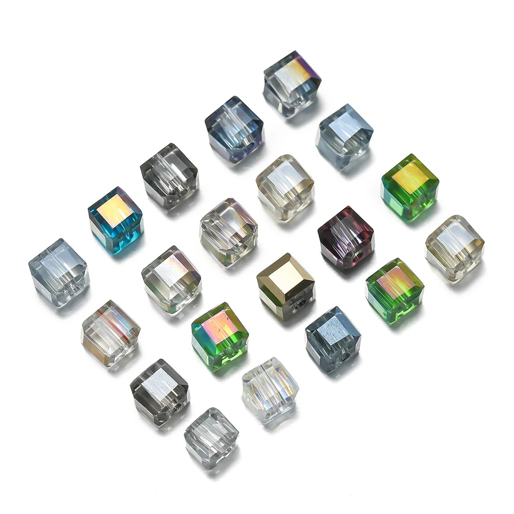 주얼리 제작용 크리스탈 스퀘어 비즈 면, 정교한 비즈, DIY 참 팔찌, 목걸이 액세서리, 로트 당 10 개, 6mm title=주얼리 제작용 크리스탈 스퀘어 비즈 면, 정교한 비즈, DIY 참 팔찌, 목걸이 액세서리, 로트 당 10 개, 6mm