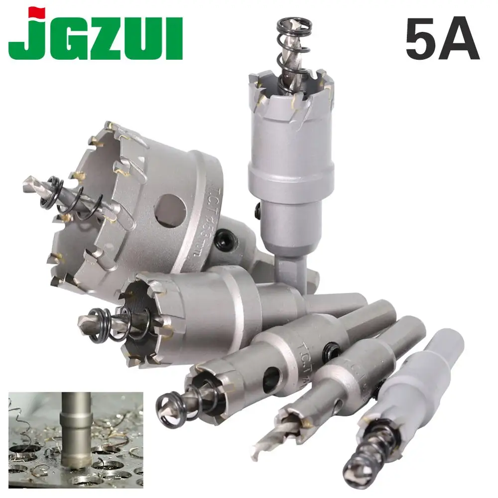 카바이드 팁 TCT 드릴 비트 홀 톱 세트, 스테인레스 스틸 금속 합금 드릴링용 홀 톱 커터, 1 개, 5A, 12-150mm title=카바이드 팁 TCT 드릴 비트 홀 톱 세트, 스테인레스 스틸 금속 합금 드릴링용 홀 톱 커터, 1 개, 5A, 12-150mm 