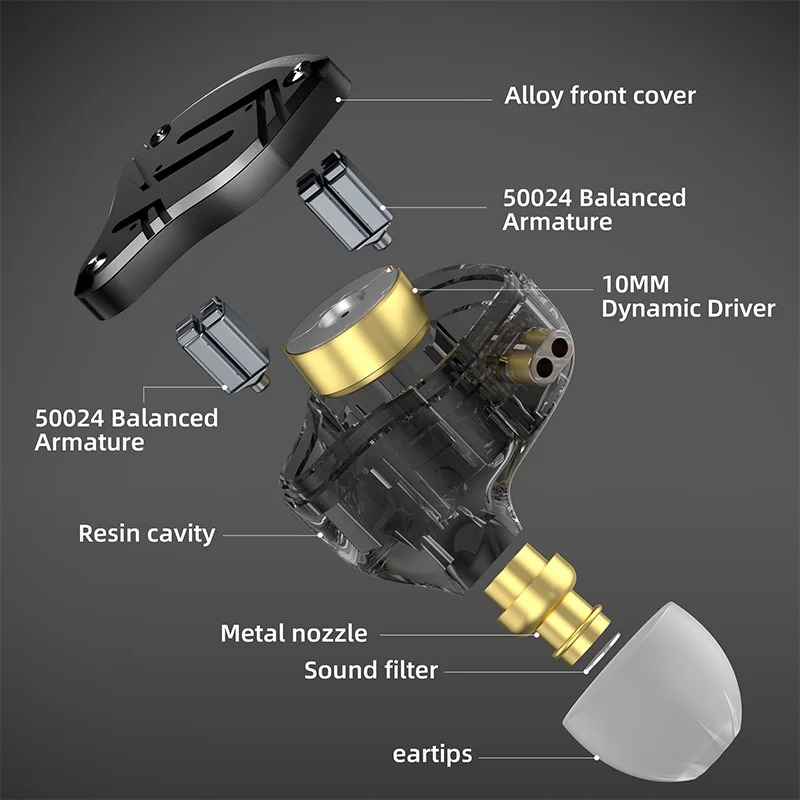 KZ ZS10 Pro X 이어폰형 유선 이어폰 음악 헤드폰 HiFi 베이스 모니터 이어버드 스포츠 헤드셋