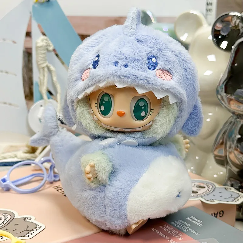 17cm 귀여운 미니 봉제 인형 의류 복장 액세서리 Labubu 인형 동물 스타일 DIY 인형 의류 액세서리