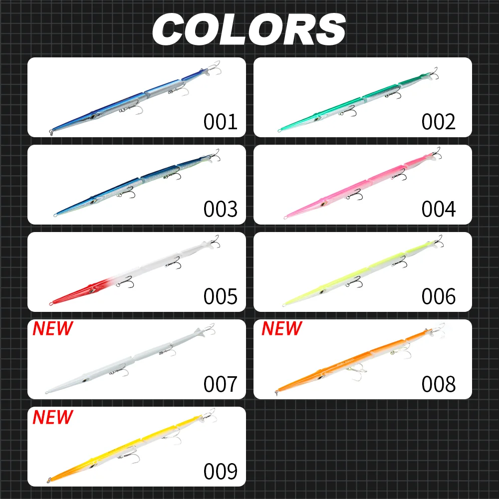 Hunthouse 255 관절 연필 낚시 미끼 255mm/30.6g 3 섹션 미끼 싱킹 Swimbait 바닷물 인공 Seabass 태클