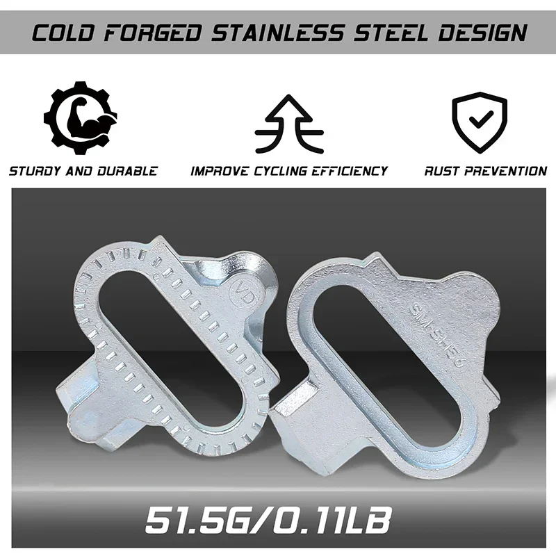 1/2/4PC MTB 클리트 BUCKLOS 산악 자전거 페달 클립 사이클링 신발 페달 클리트 for SHIMANO SPD 자동 잠금 자전거 액세서리