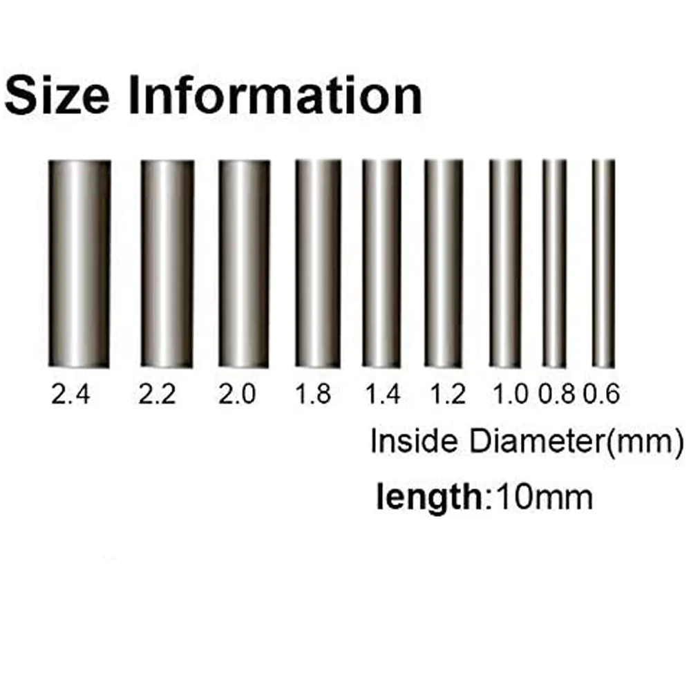 100Pcs 단일 배럴 압착 슬리브 구리 튜브 낚시 라인 슬리브 압착 슬리브 케이블 와이어 커넥터 낚시 태클