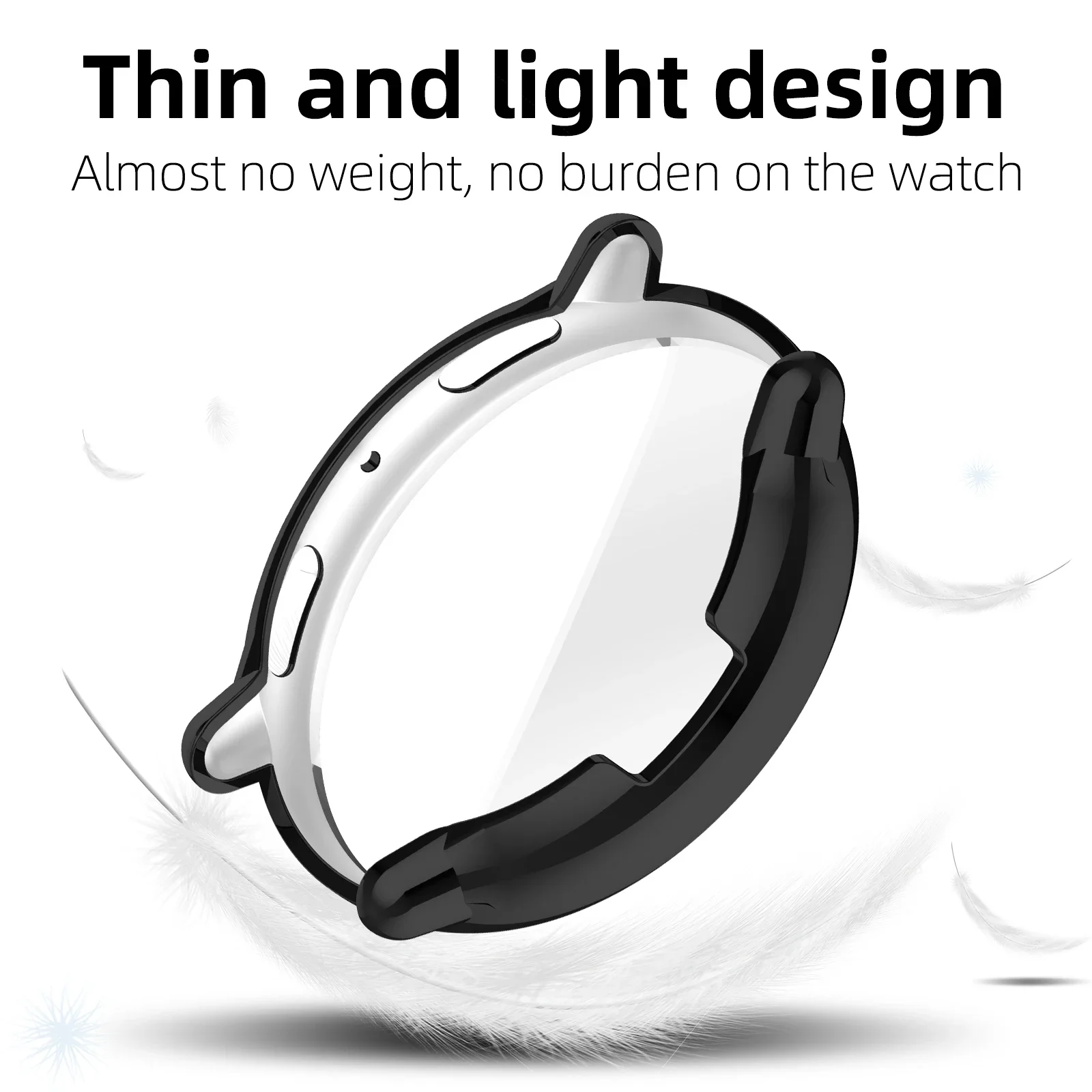 Amazfit Active 2 화면 보호기 케이스용 케이스 Active2 액세서리용 소프트 TPU 전방위 보호 범퍼 커버 쉘