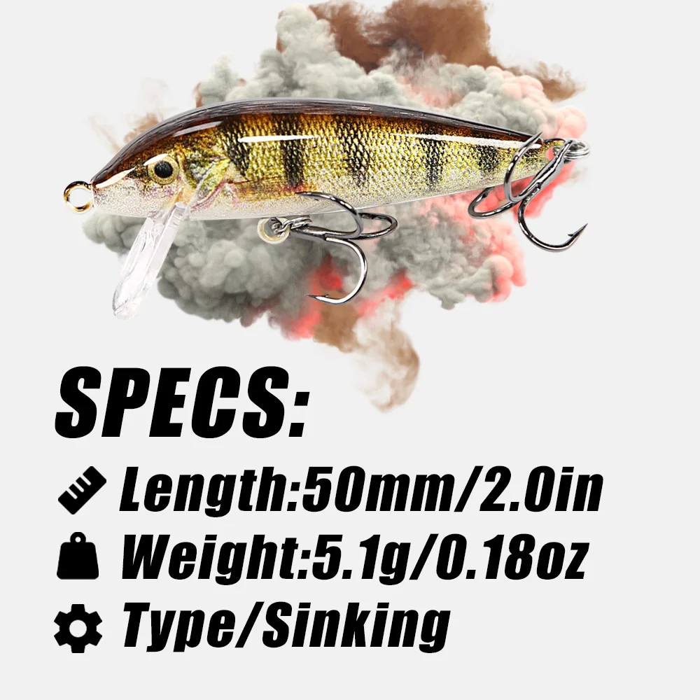 B&U 싱킹 미노우 워블러 배스 퍼치 파이크 송어 루어 및 퍼치 낚시 태클용 하드 미끼 저크베이트용 낚시 미끼