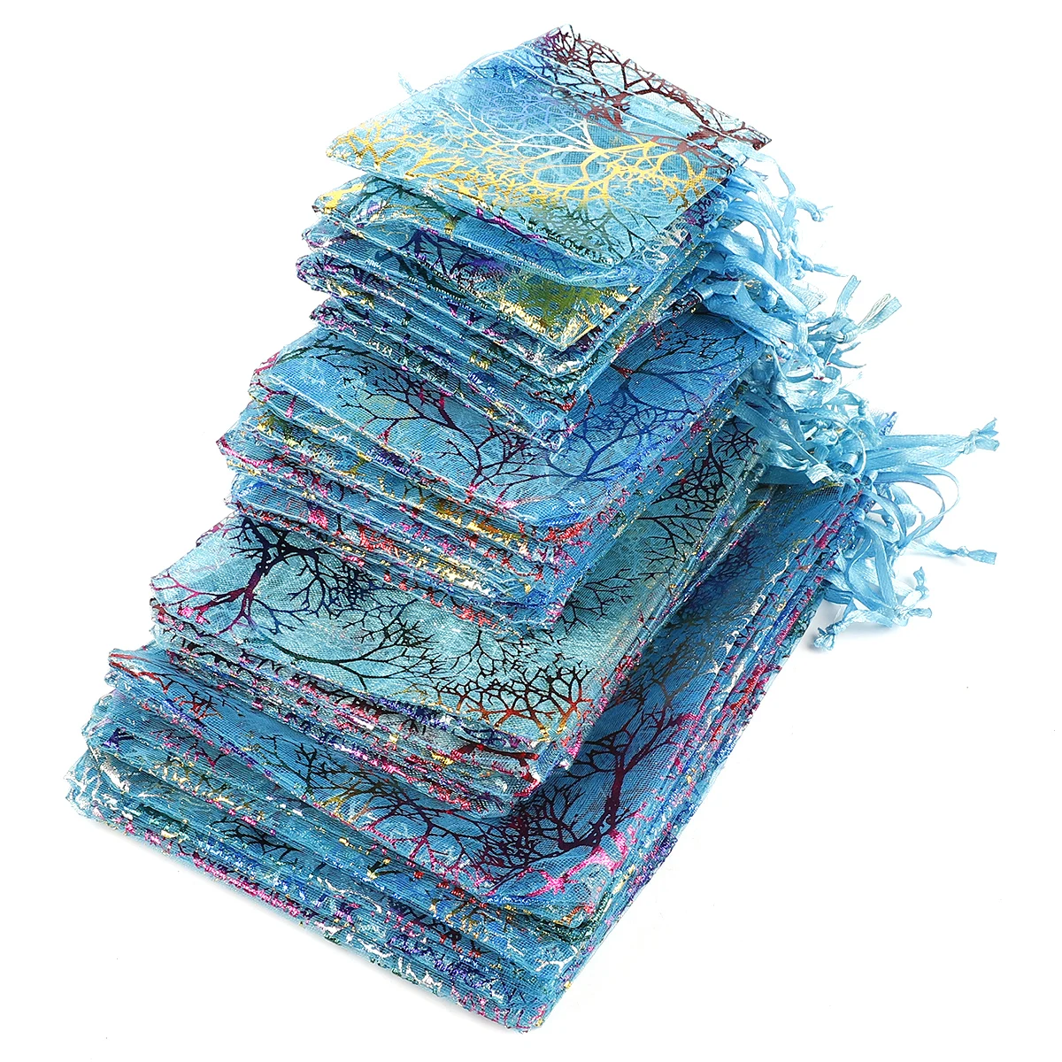 드로스트링 오간자 가방, 쥬얼리 포장 백, 웨딩 파티 선물, 크리스마스 생일 선물 파우치, 7x9/9x1 2/10x1 5/13x18cm, 10-50 개