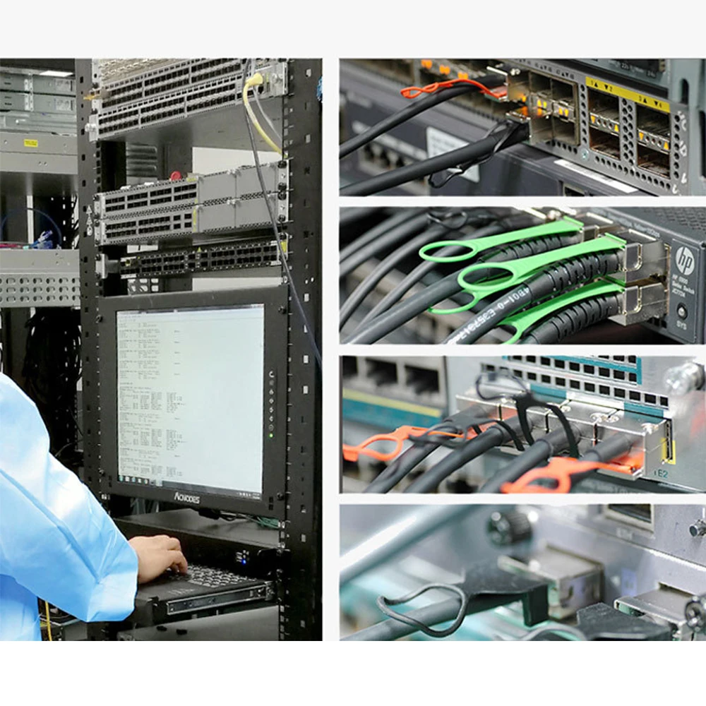 OPTFOCUS 10G SFP+ DAC 케이블 1m 3m 5m 10Gbps SFP+ Twinax DAC 케이블 Cisco MikroTik Intel 스위치 POE GBIC DAC 케이블과 호환 가능