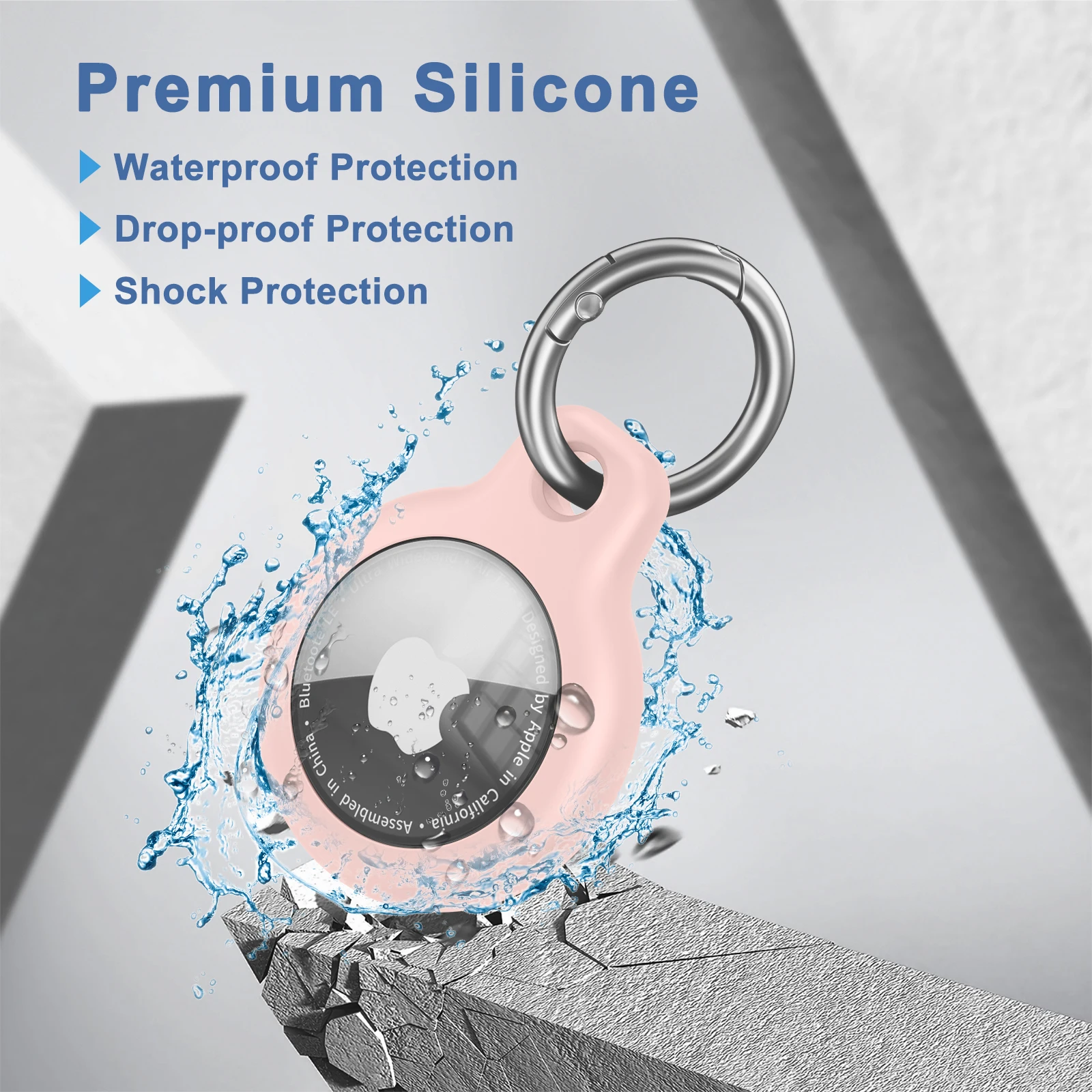 키체인 보호 쉘 트래커 액세서리가 있는 Apple 에어 태그 홀더용 TPU 커버 Apple 에어 태그 케이스용 스크래치 방지 슬리브