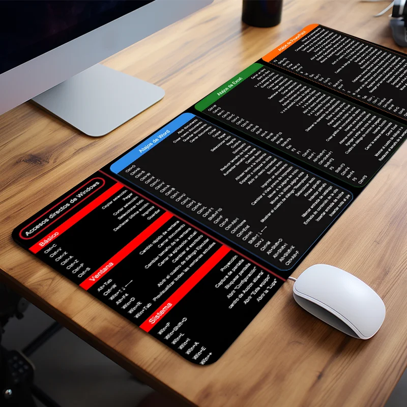 스페인어 Excel 단축키 패턴 대형 마우스 패드 사무실 책상 매트 컴퓨터 키보드 패드 스타터 사무원 학생을위한 선물 title=스페인어 Excel 단축키 패턴 대형 마우스 패드 사무실 책상 매트 컴퓨터 키보드 패드 스타터 사무원 학생을위한 선물 