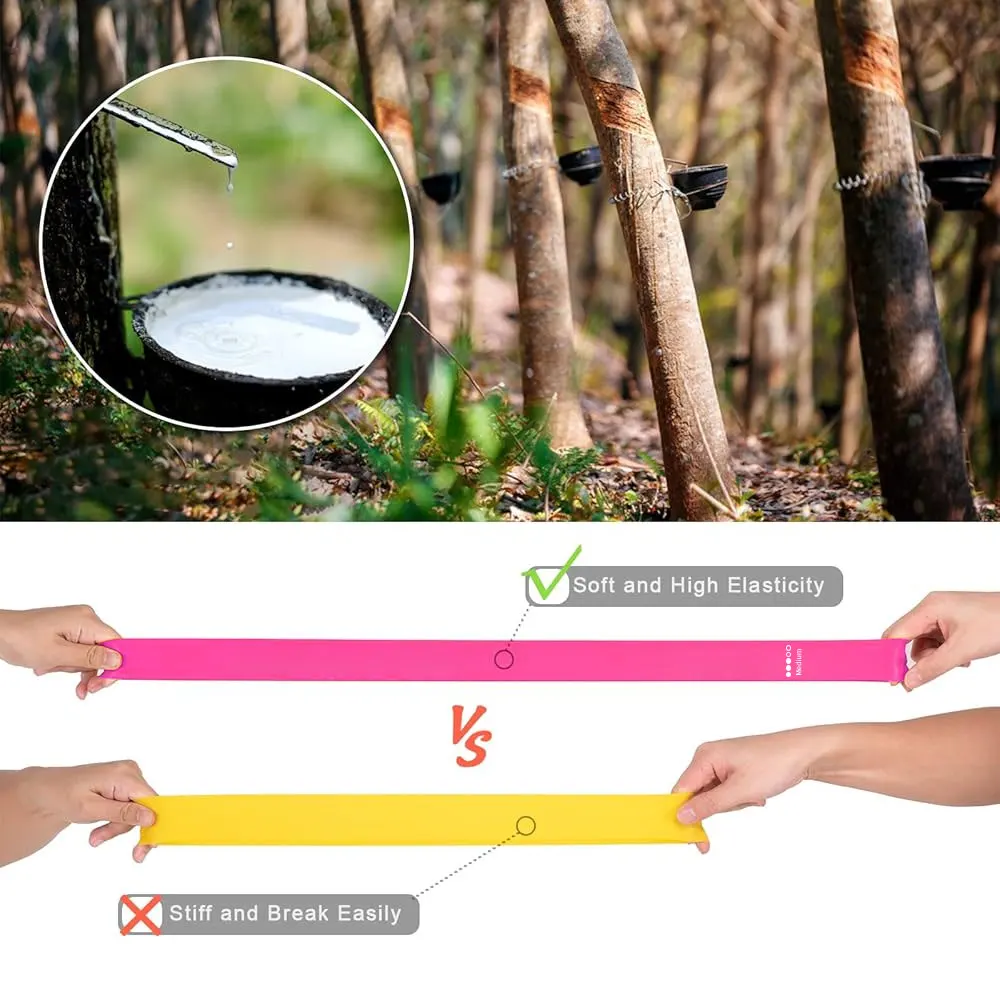 운동용 저항 밴드, 탄성 운동 루프 밴드, 부티 다리용 스트레치 밴드 요가 스타터 세트, 필라테스 플렉스밴드