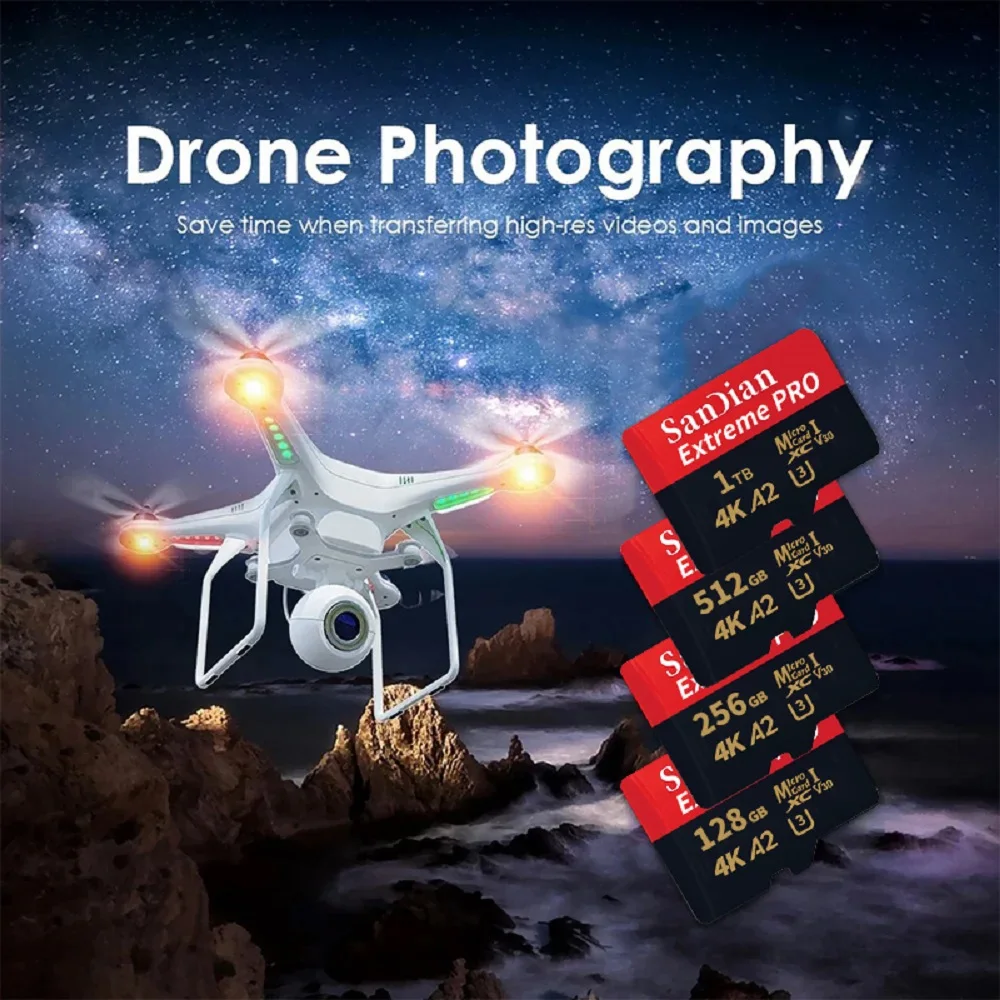 기존 마이크로 TF SD 카드 128GB 256GB 메모리 카드 Class10 U3 512GB 1TB 고속 미니 SD 카드 전화 카메라 자동차 DV SLR