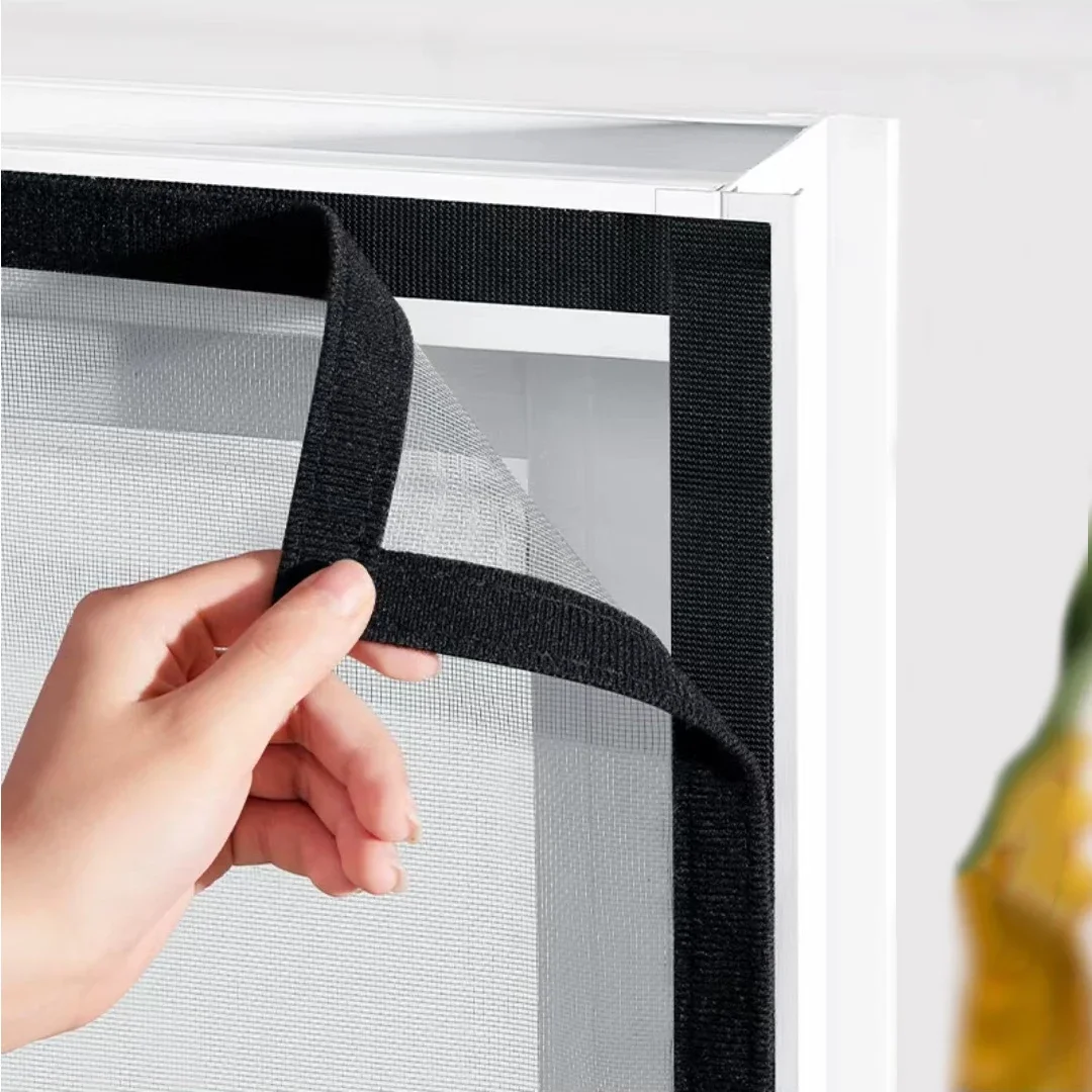 사용자 정의 크기 모기 방지 창 화면 매직 자체 접착 창 모기장 여름 곤충 창용 모기장