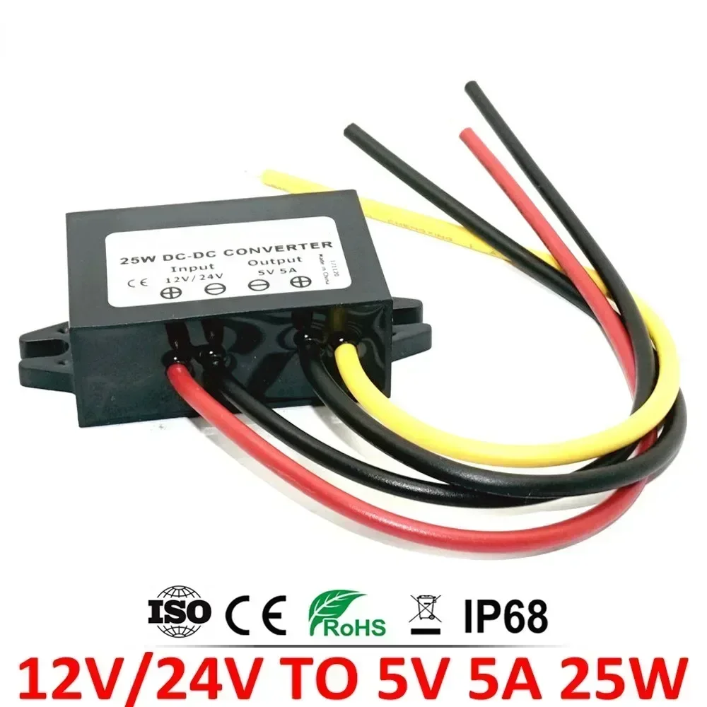 스텝 다운 DC DC 전력 컨버터, 버크 5 V 스위칭 전원 공급 장치, 자동차 LED용, 12 V 24V-5 V 5A 3A 10A, 8-36V