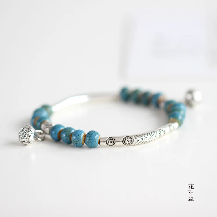 여자 세라믹 손으로 만든 DIY 팔찌 Artware 레트로 팔찌 여자 여자 선물 패션 보석 도매 # 1555