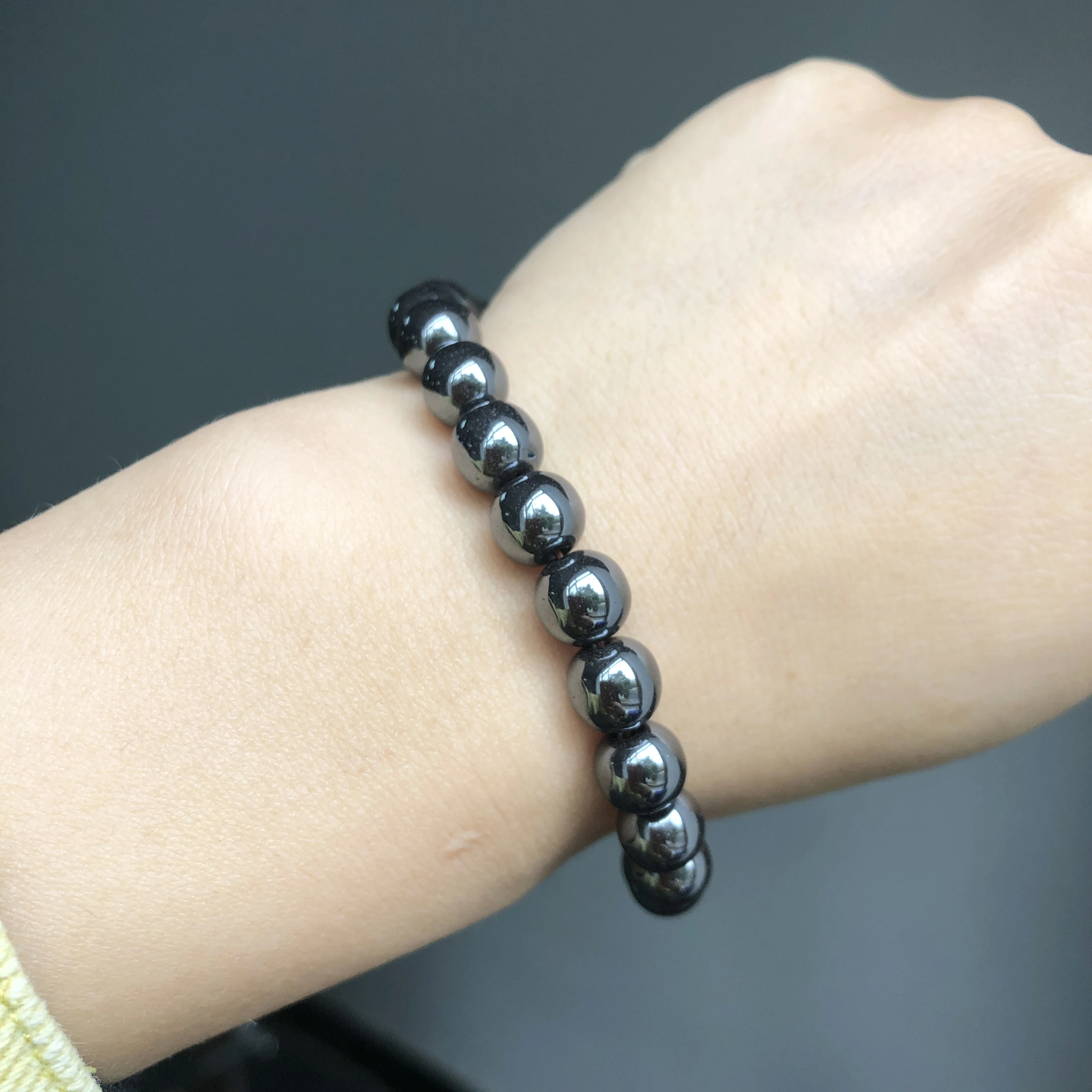 AAA 자연 검은 적철광 스톤 비즈 보석에 대 한 라운드 루즈 비즈 Diy 팔찌 액세서리 만들기 2/3/4/6/8/10/12MM 15 